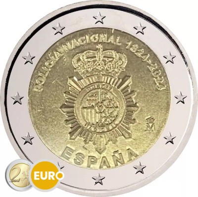 2 euros España 2024 - Cuerpo Nacional de Policía UNC