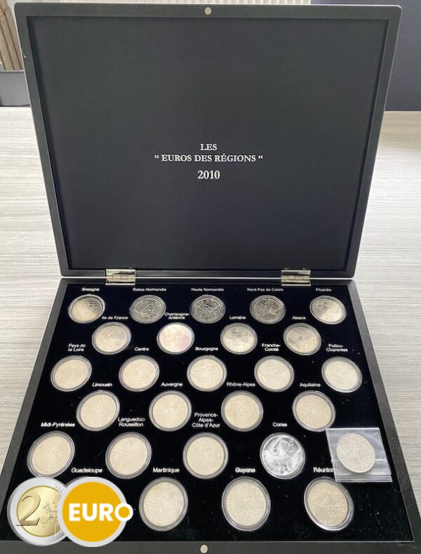 27 x 10 Euro Frankreich 2010 - Regionen Frankreichs UNZ + Box