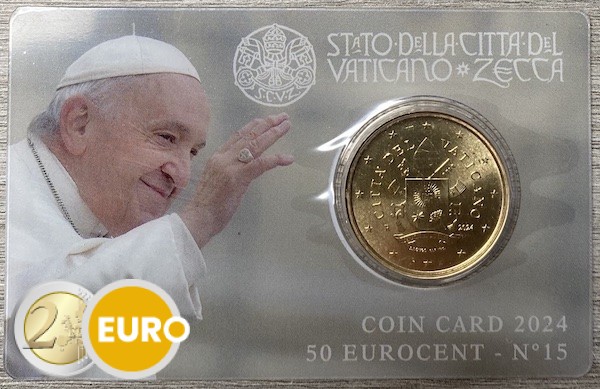 0,50 euro Vaticano 2024 coincard nr 15