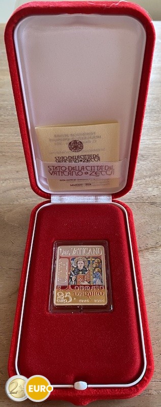 25 euros Vaticano 2024 - Tomás de Aquino BE Proof Plata coloreada