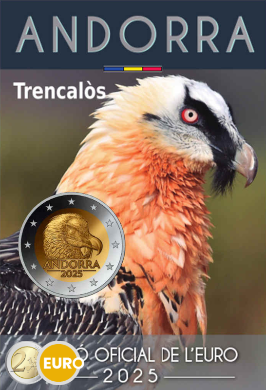 2 euros Andorra 2025 - Quebrantahuesos BU FDC Coincard