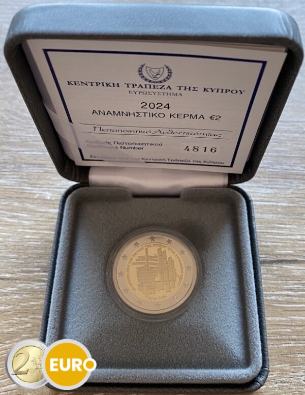 2 euro Cyprus 2024 - 20 jaar lid EU BE Proof