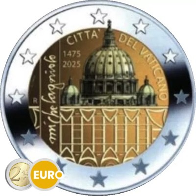 2 euros Vaticano 2025 - Miguel Ángel Michelangelo BE Proof