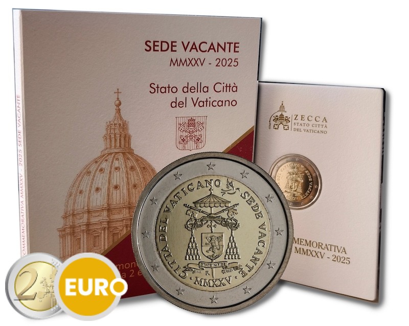 2 euros Vaticano 2025 - Sede Vacante BU FDC