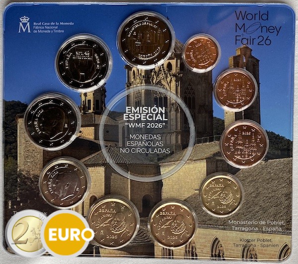 Serie de euro BU FDC España 2026 + 2 x 2 euros - WMF