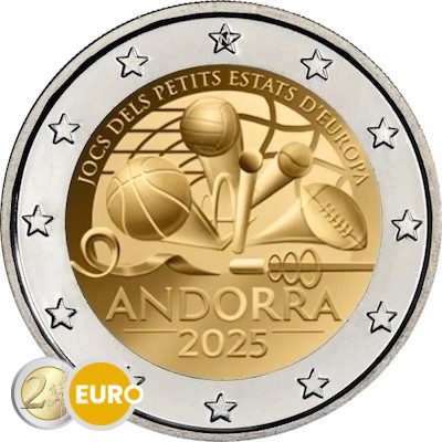2 euros Andorra 2025 - Juegos de los Pequeños Estados de Europa BE Proof