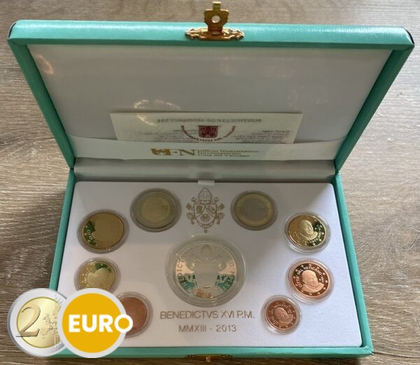 Euro set BE Proof Vaticaan 2013 + 20 euro zilver Verdi