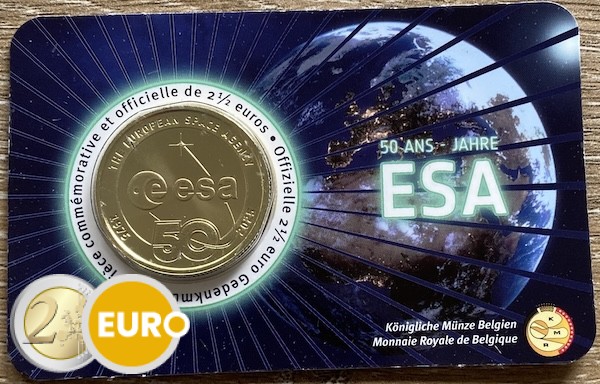 2,50 euros Bélgica 2025 - ESA BU FDC Coincard FR
