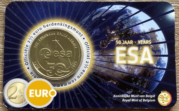 2,50 euros Bélgica 2025 - ESA BU FDC Coincard NL