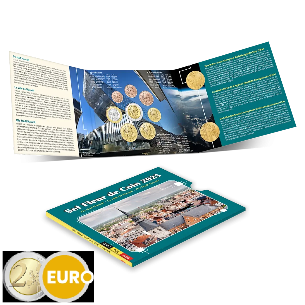 Serie de euro BU FDC Bélgica 2025 Hasselt
