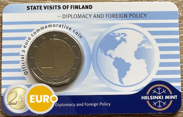 2 euro Finland 2025 - Diplomatie en Buitenlands Beleid BU FDC Coincard EN