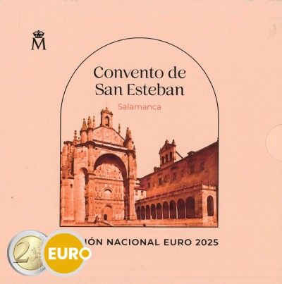 Serie de euro BU FDC España 2025 + 2 euros Salamanca