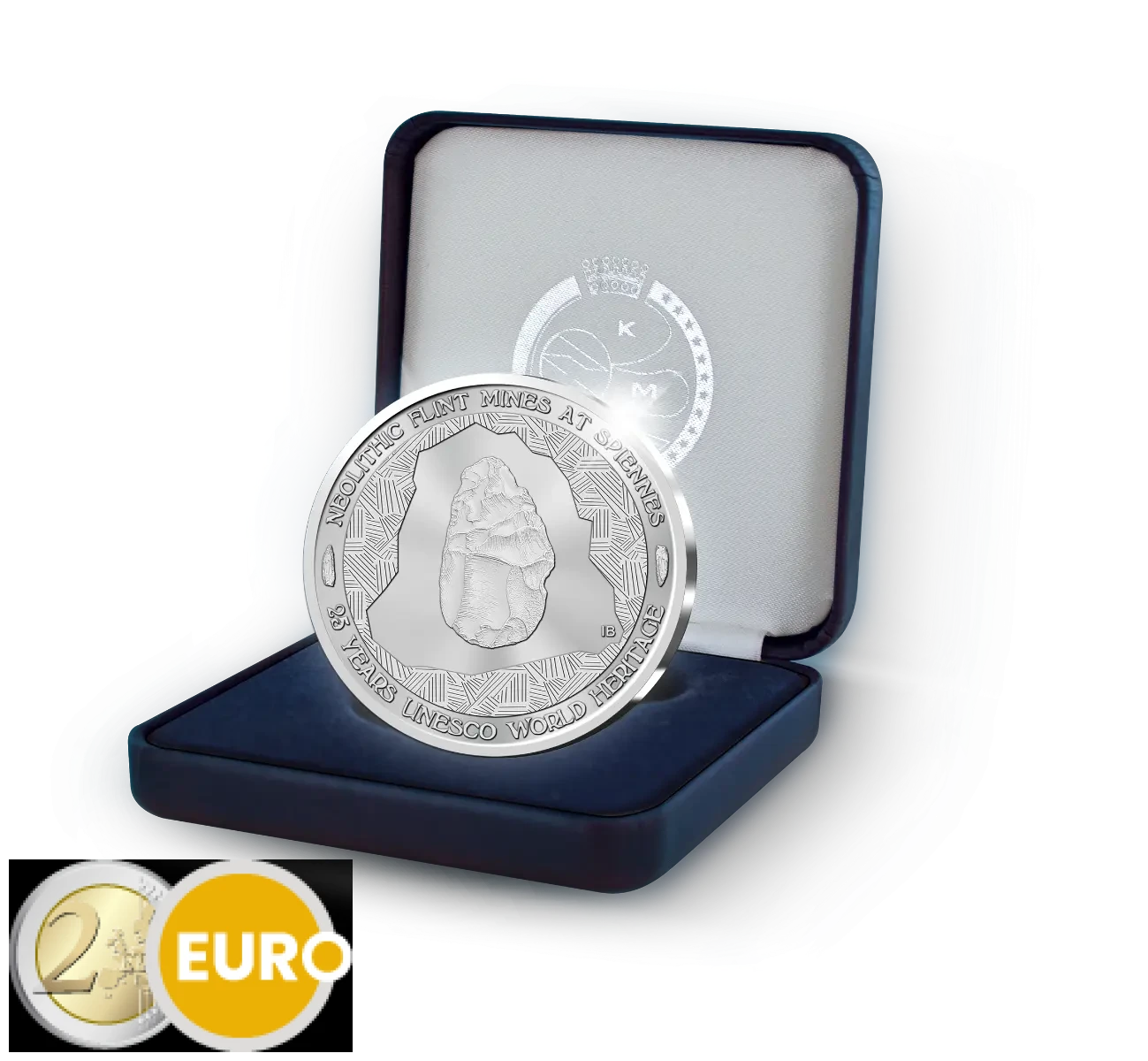 10 euros Bélgica 2025 – Minas de sílex de Spiennes BE Proof Plata