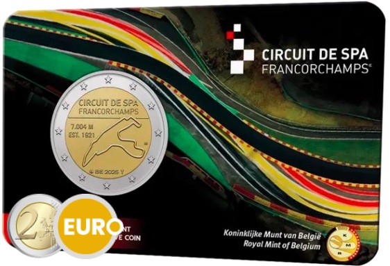 2 euros Belgique 2025 - Spa-Francorchamps BU FDC Coincard NL
