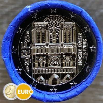 Rol 2 euro Frankrijk 2025 - Notre Dame van Parijs BU FDC
