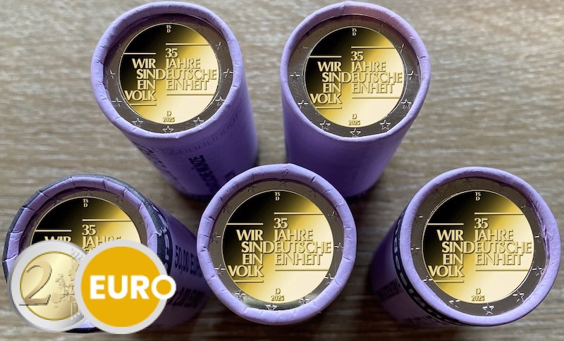 Rollen 2 euro Duitsland 2025 - ADFGJ Duitse Eenheid
