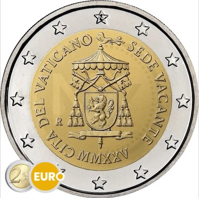 2 euros Vaticano 2025 - Sede Vacante BU FDC