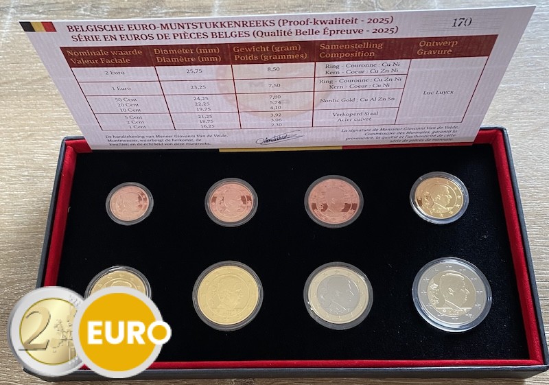 Serie de euro BE Proof Bélgica 2025
