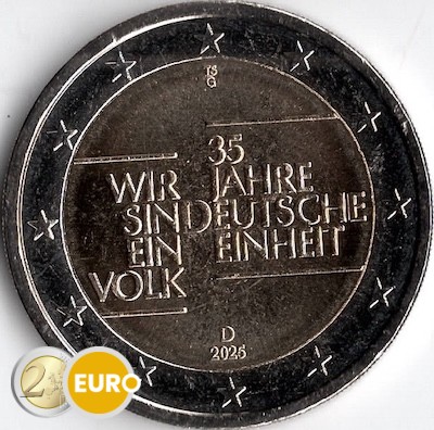 2 euros Alemania 2025 - unidad alemana UNC