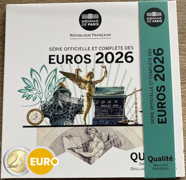 thumbnail image 2 of Euro Series BU France 2026 – 8 Coin Set From 1 Cent To €2, Brilliant Uncirculated 2 of 6
