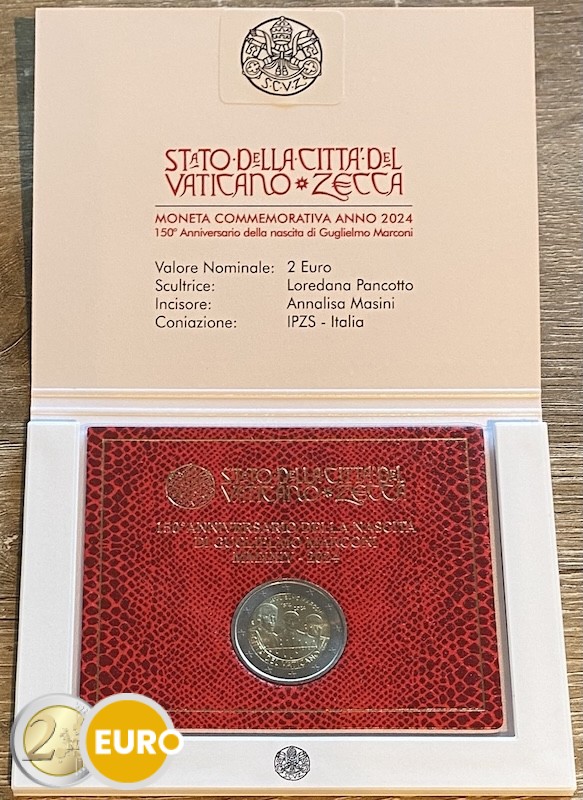 2 euros Vaticano 2024 - Marconi BU FDC
