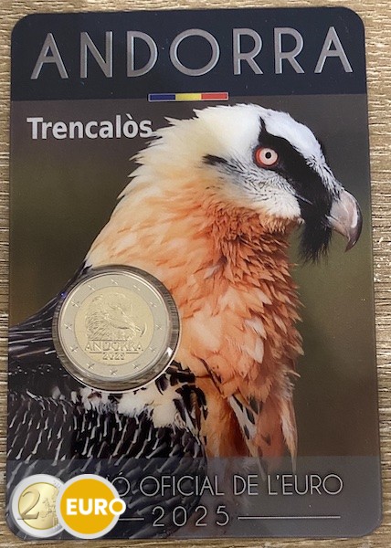 2 euros Andorra 2025 - Quebrantahuesos BU FDC Coincard