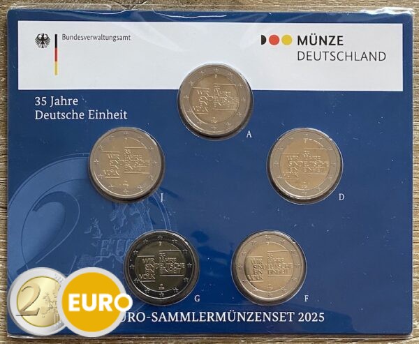 2 euros Alemania 2025 - ADFGJ unidad alemana BU FDC