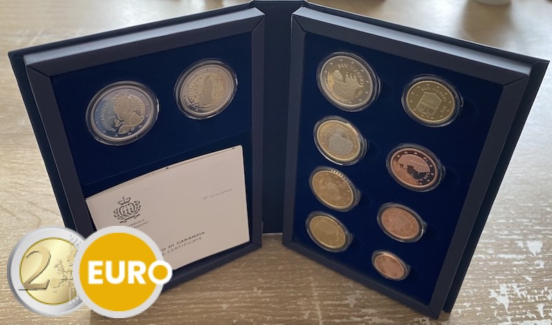 Serie de euro BE Proof San Marino 2025 + 2 x 2 euros Año Santo Miguel Ángel