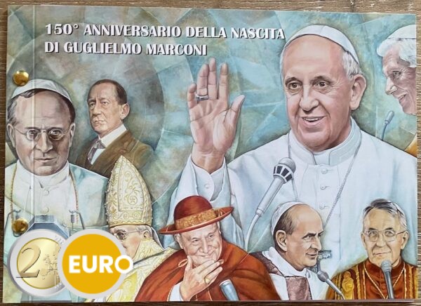 2 euros Vaticano 2024 - Marconi BU FDC sobre Filatélico-Numismático