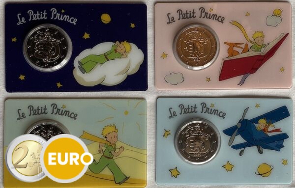 4 x 2 Euro Frankreich 2025 - Kleiner Prinz Stgl. Coincard