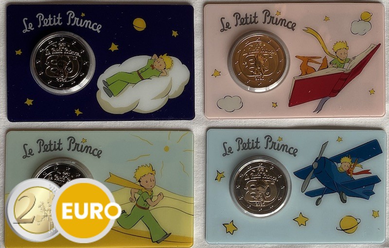 4 x 2 euros Francia 2026 - El Principito BU FDC Coincard