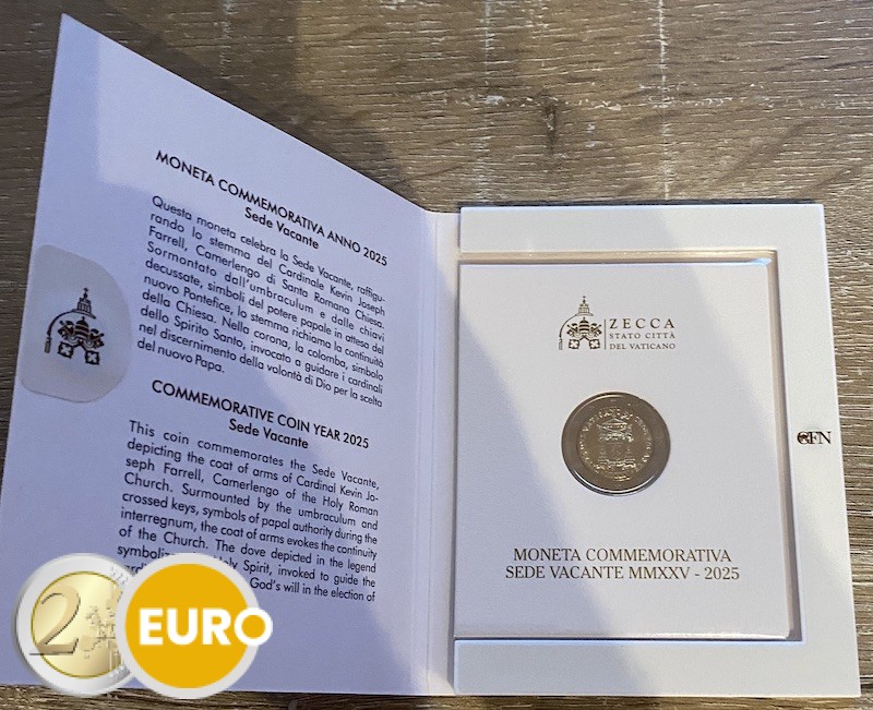 2 euros Vaticano 2025 - Sede Vacante BU FDC