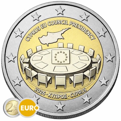 2 euros Chipre 2026 - Presidencia de la UE UNC