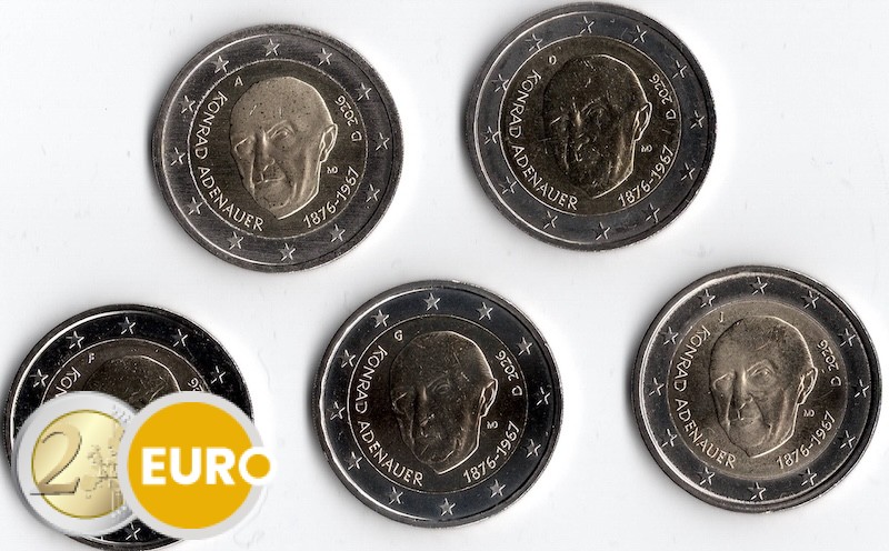 2 euros Alemania 2026 - ADFGJ Konrad Adenauer UNC