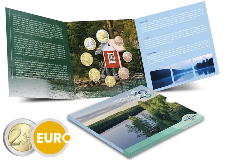 Serie de euro BU FDC Finlandia 2026 Lagos finlandeses