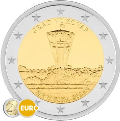 2 euros Croacia 2026 - Torre de agua Vukovar UNC