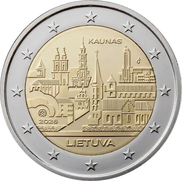 2 euros Lituania 2026 - Ciudad de Kaunas UNC