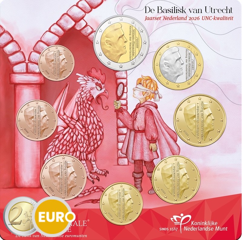 Serie de euro UNC Países Bajos 2026 Basilisco de Utrecht