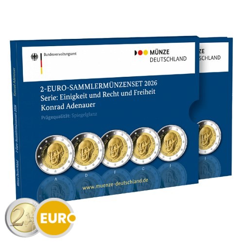 2 euro Duitsland 2026 - ADFGJ Konrad Adenauer BE Proof