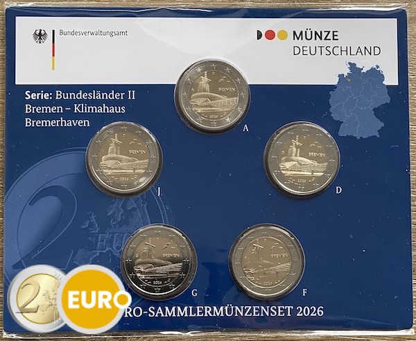 2 euros Alemania 2026 - ADFGJ Bremen Casa del climat BU FDC Coincard