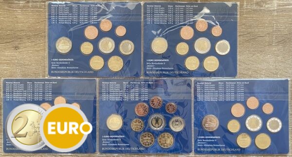 Euro set BU FDC Germany 2026 - ADFGJ + 2 euro Bremen