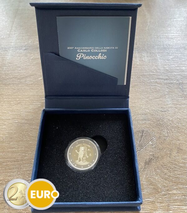 2 euros Italia 2026 - Carlo Collodi Pinocho Pinocchio BE Proof