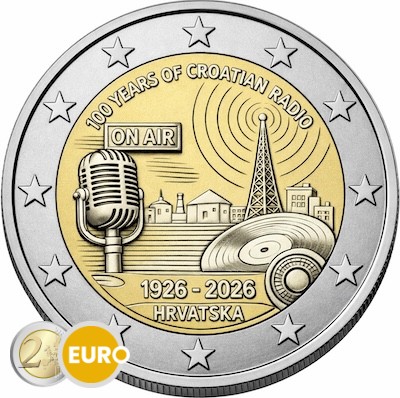 2 Euro Kroatien 2026 - Kroatisches Radio UNZ