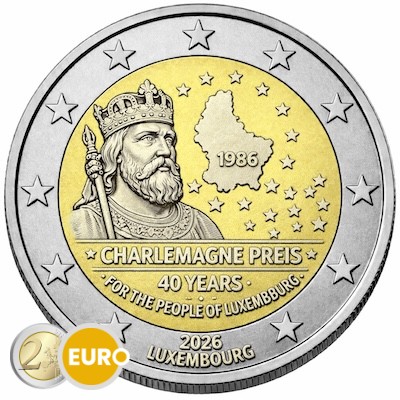 2 euros Luxemburgo 2026 - Premio Carlomagno UNC