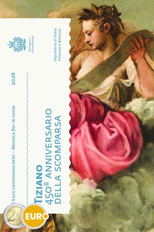 2 euros San Marino 2026 - Tiziano Tiziano Vecellio BU FDC