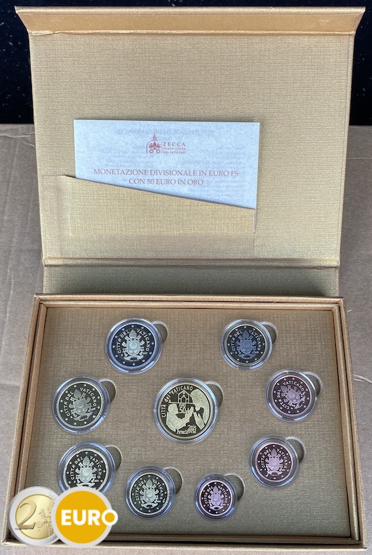 Euro set BE Proof Vaticaan 2025 + 50 euro goud