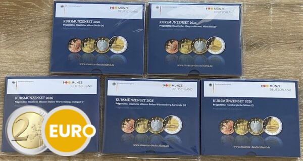 Euro set BE Proof Germany 2026 - ADFGJ + 2 euro Bremen