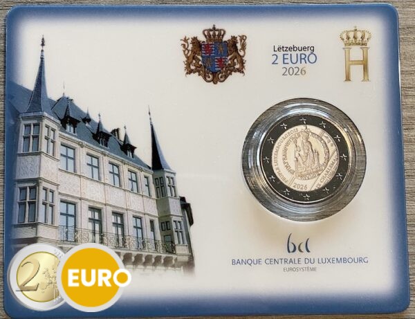2 euros Luxemburgo 2026 - Premio Carlomagno BU FDC Coincard Marca Monetaria KNM