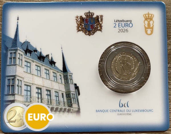 2 euros Luxemburgo 2026 - Premio Carlomagno BU FDC Coincard Marca Monetaria KNM