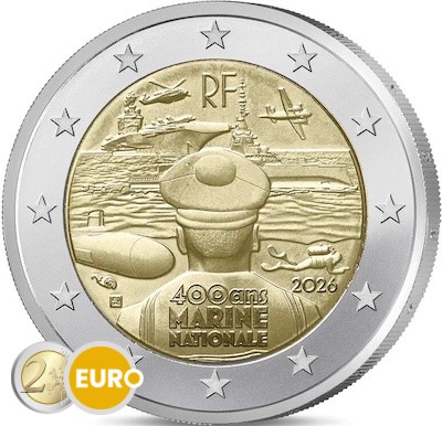 2 euros Francia 2026 - Marina francesa UNC